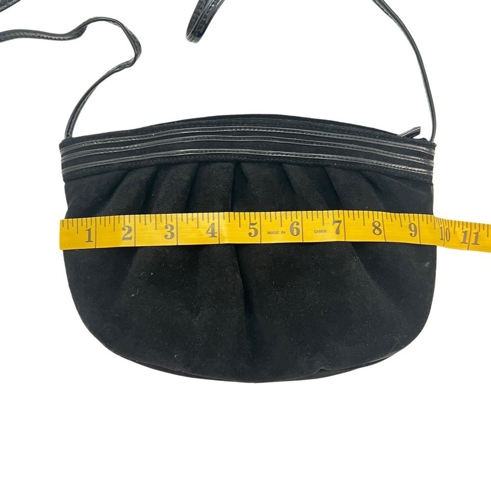 Susan Gail Vintage Black Suede Leather Crossbody Bag Made in Spain - Picture 6 of 9
